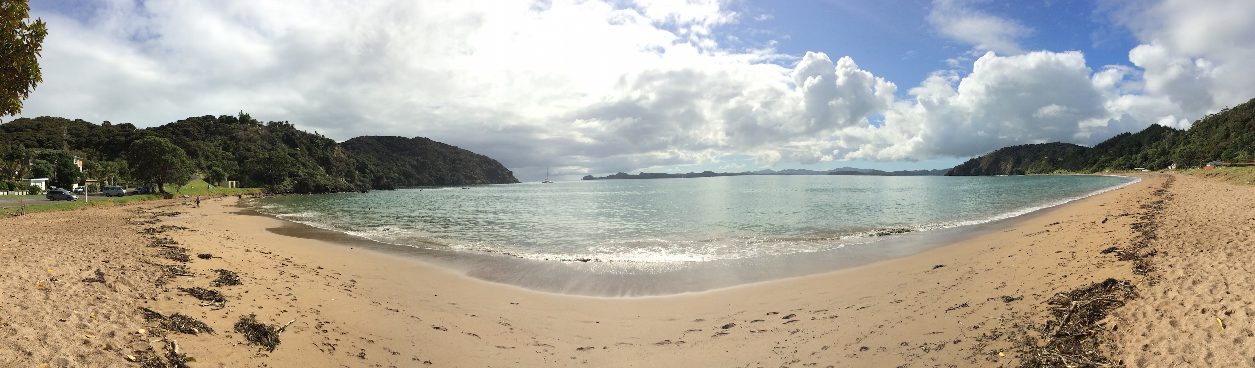 Panorama Bay of Islands mit Motuarohia Island, Moturua Island und Urupukapuka Island