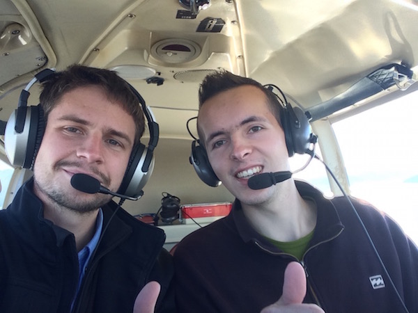 Selfie im Flugzeug